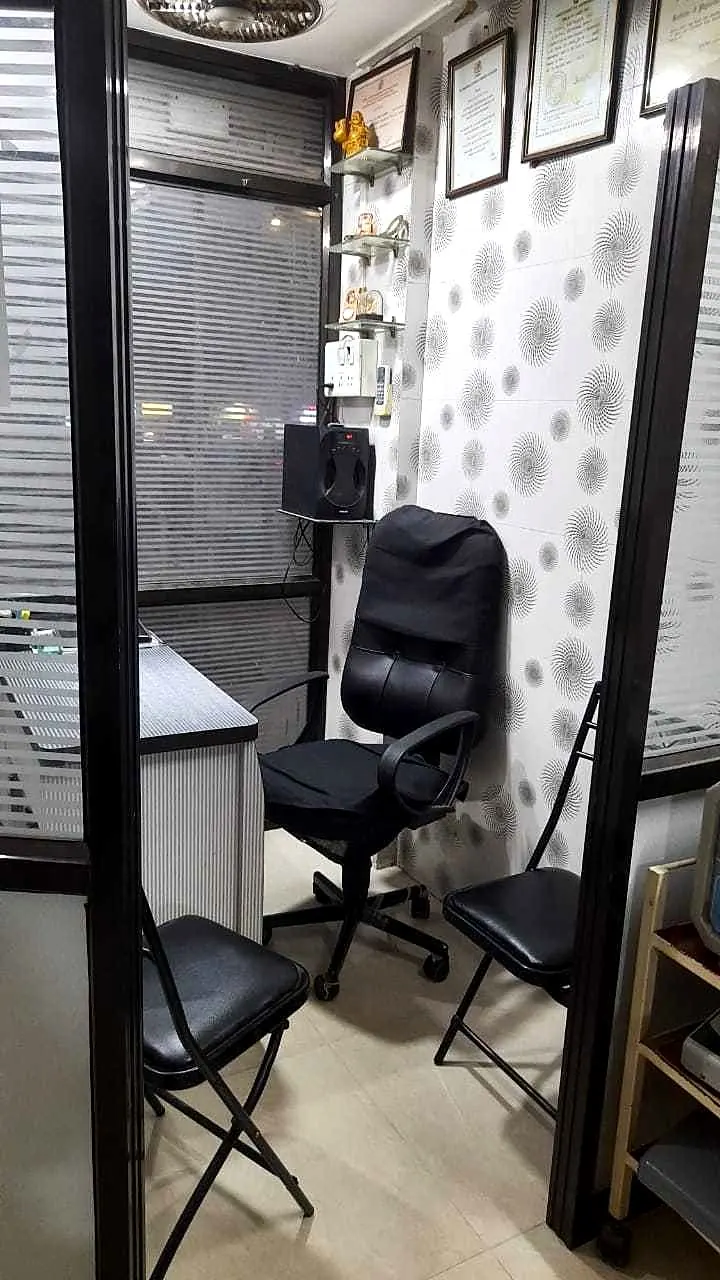 Consultation desk where Dr. Hemal assesses new patients